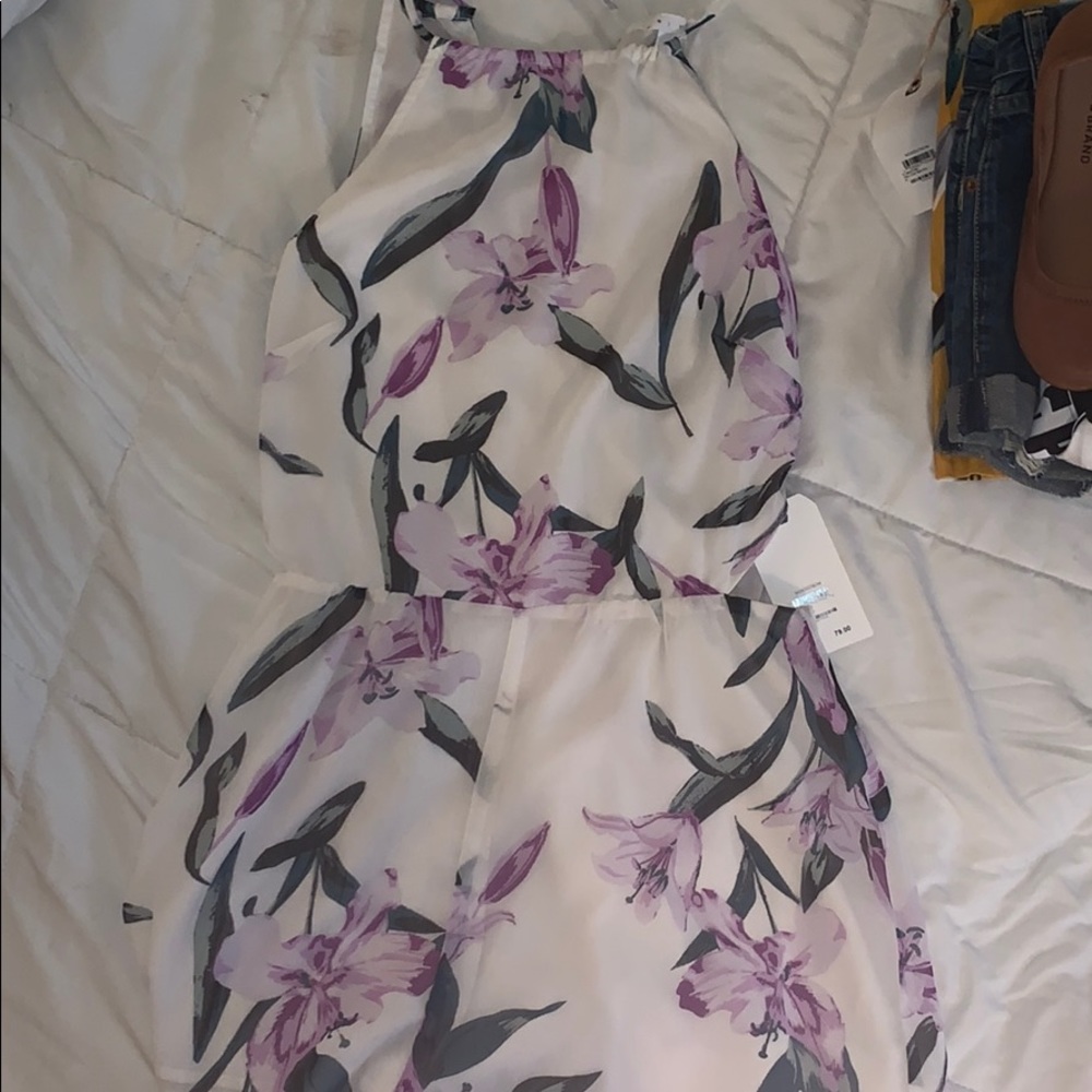 White floral romper